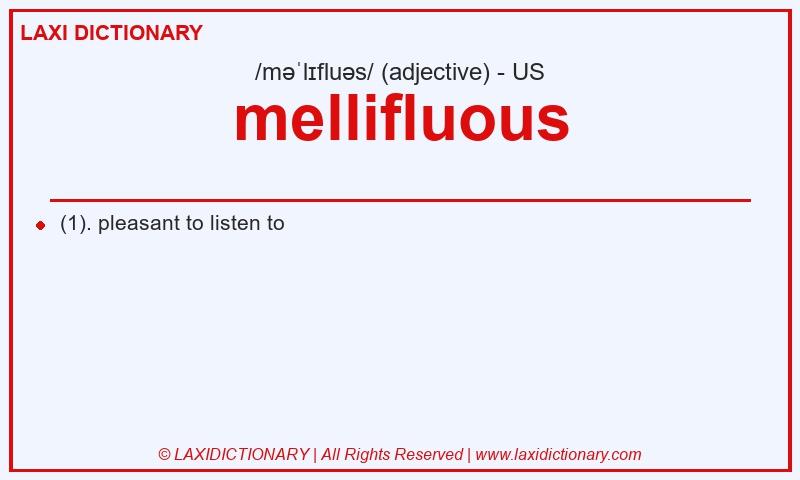 Definition mellifluous in American English