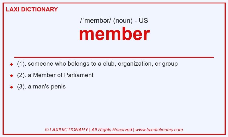 Definition member in American English