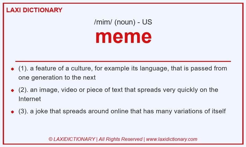 Definition meme in American English