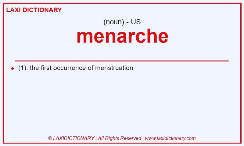 Definition menarche in American English