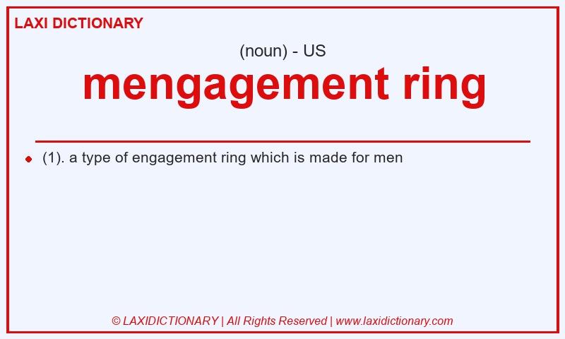 Definition mengagement ring in American English