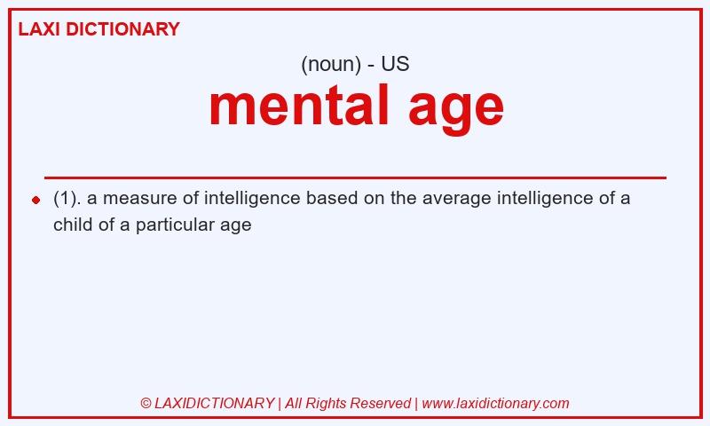 Definition mental age in American English