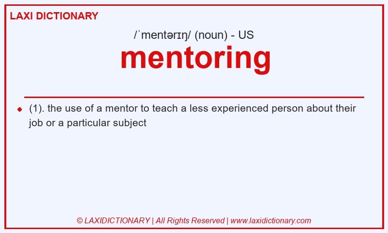 Definition mentoring in American English