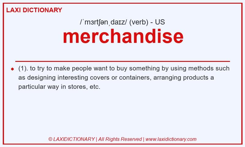 Definition merchandise in American English