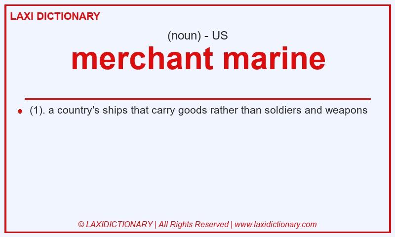 Definition merchant marine in American English