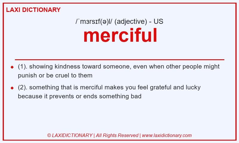 Definition merciful in American English