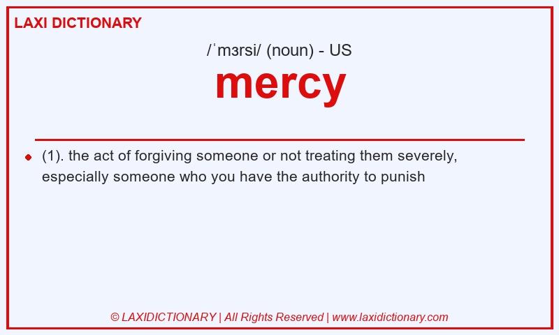 Definition mercy in American English