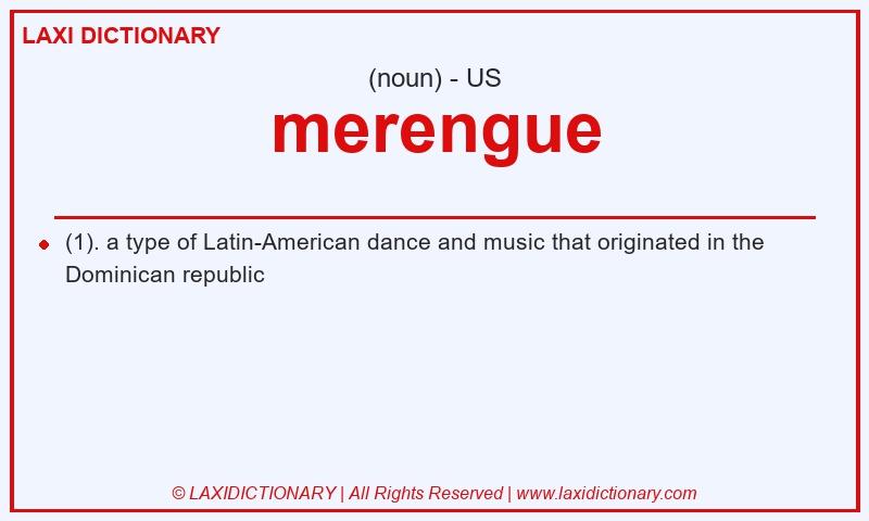 Definition merengue in American English