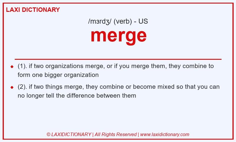 Definition merge in American English