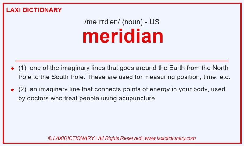 Definition meridian in American English