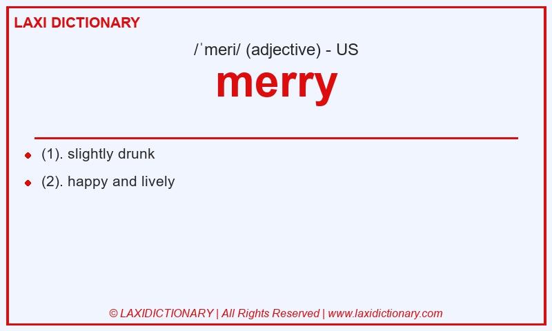 Definition merry in American English