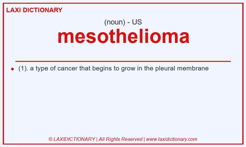 Definition mesothelioma in American English