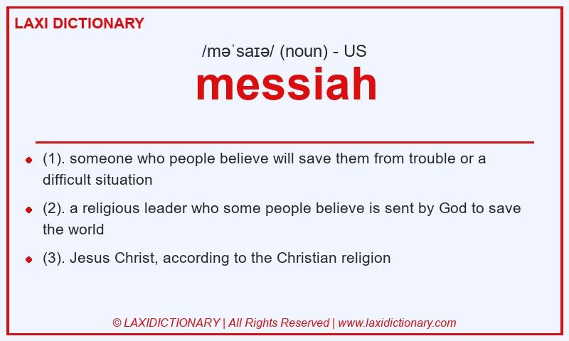 Definition messiah in American English