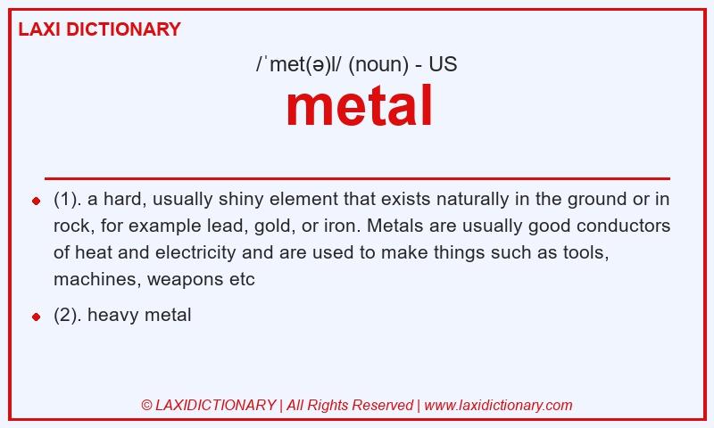 Definition metal in American English