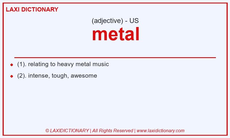 Definition metal in American English