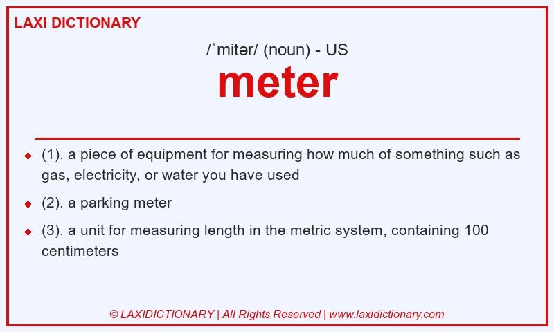Definition meter in American English