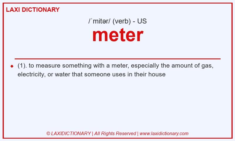Definition meter in American English