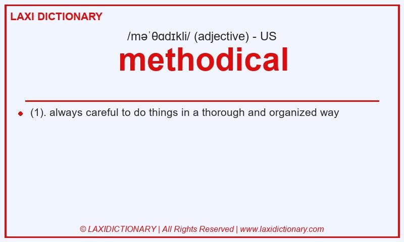 Definition methodical in American English