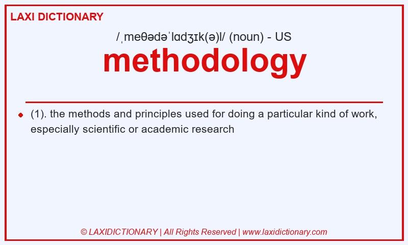 Definition methodology in American English