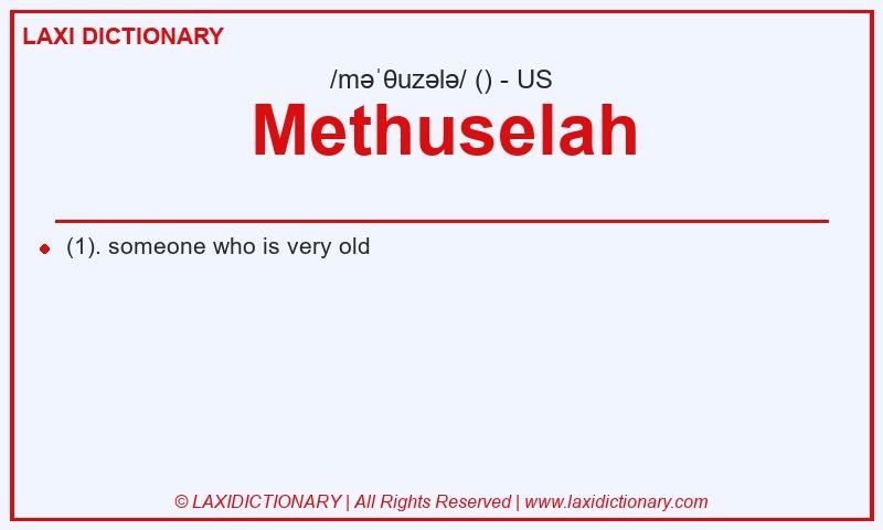 Definition Methuselah in American English