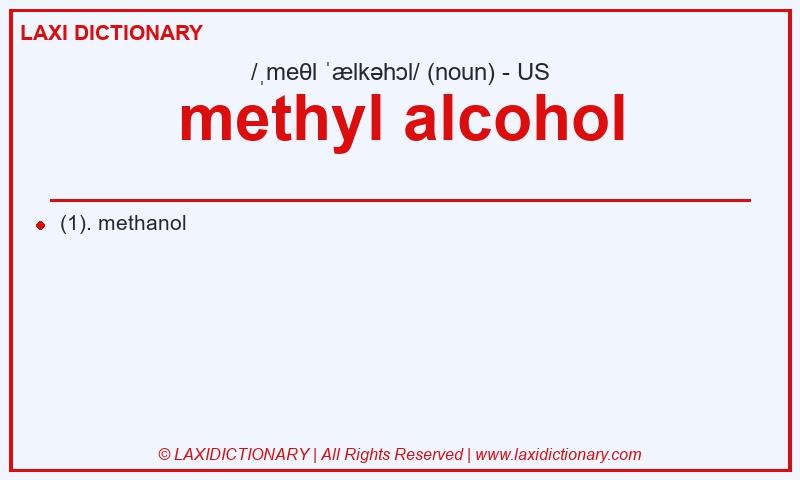 Definition methyl alcohol in American English