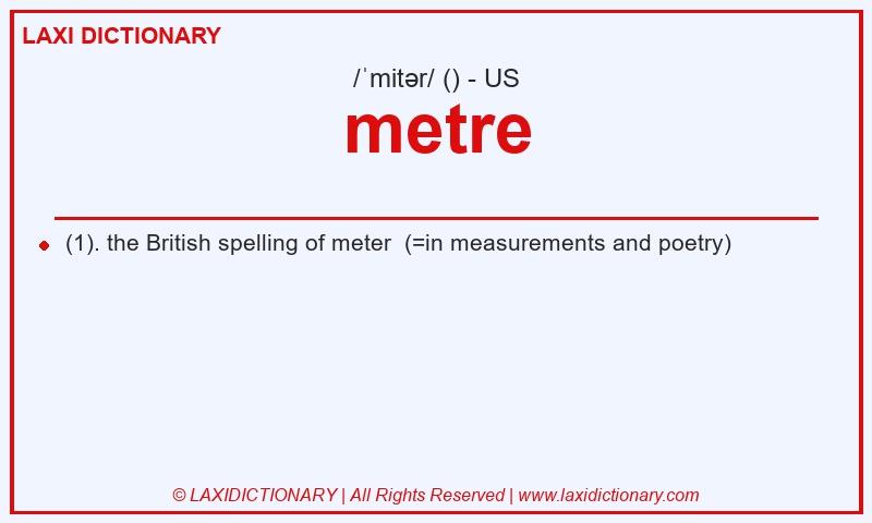 Definition metre in American English