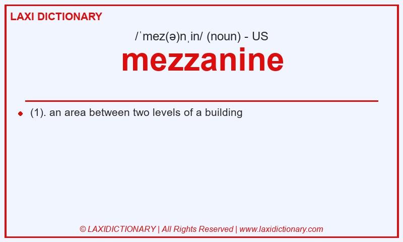 Definition mezzanine in American English