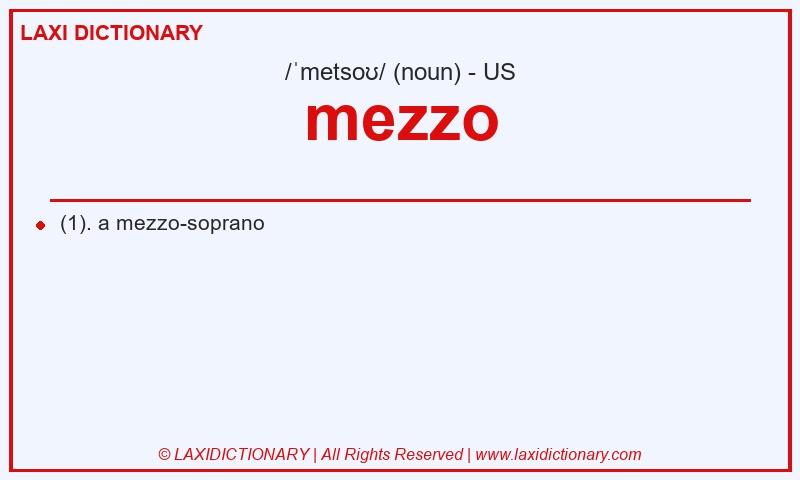 Definition mezzo in American English