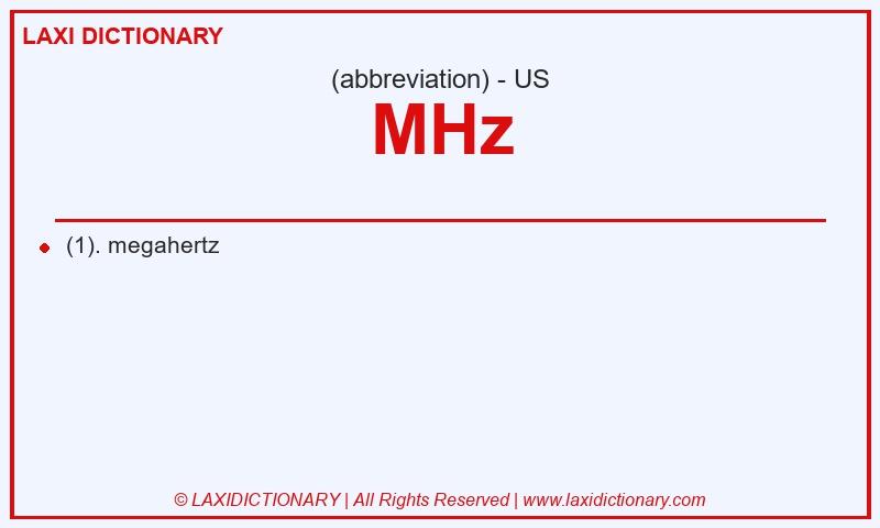 Definition MHz in American English