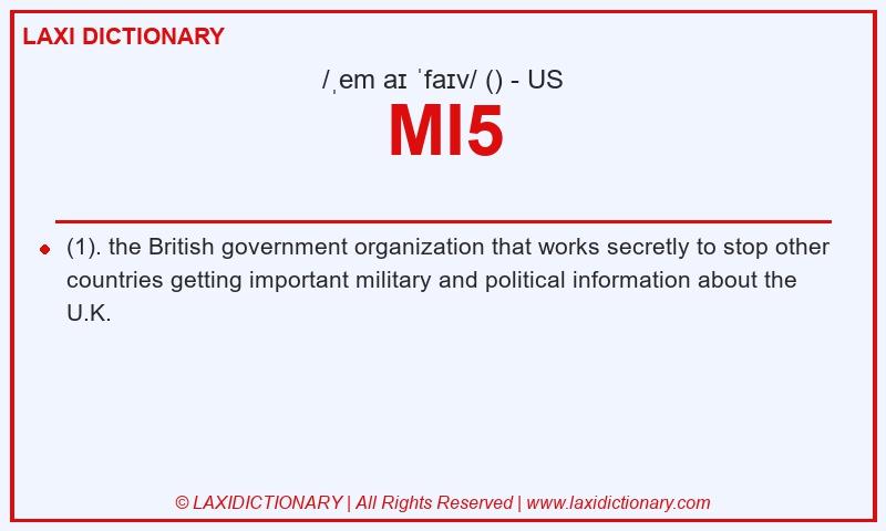 Definition MI5 in American English
