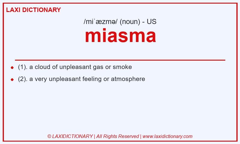 Definition miasma in American English