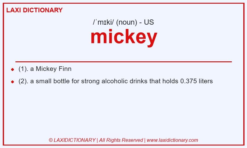 Definition mickey in American English