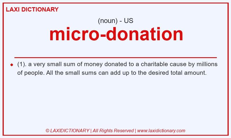 Definition micro-donation in American English