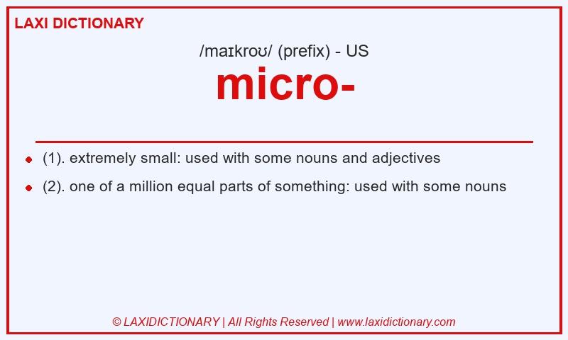 Definition micro- in American English