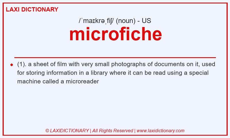 Definition microfiche in American English