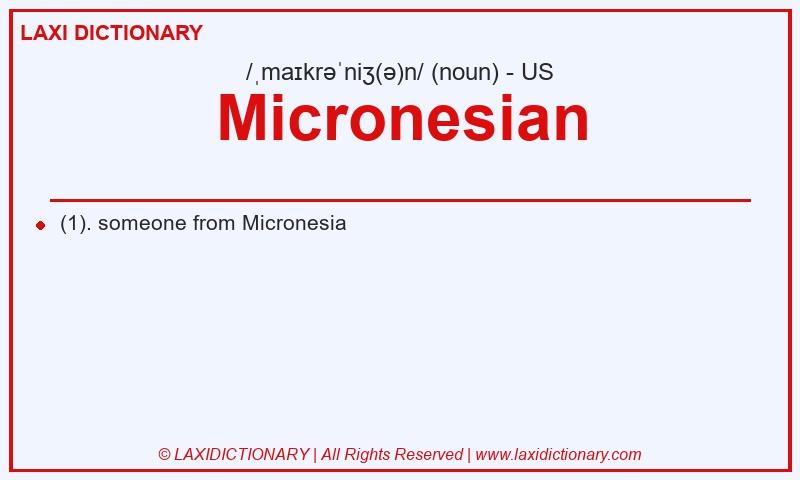 Definition Micronesian in American English