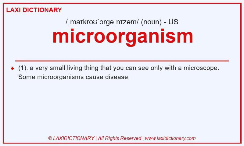 Definition microorganism in American English