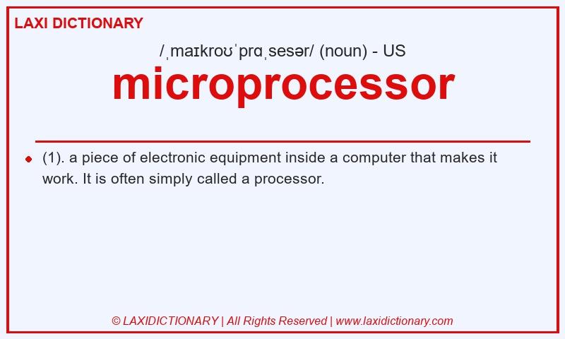 Definition microprocessor in American English