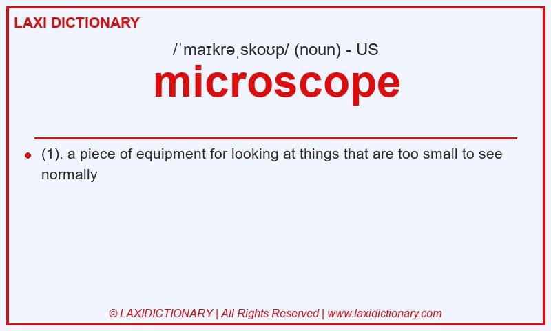 Definition microscope in American English