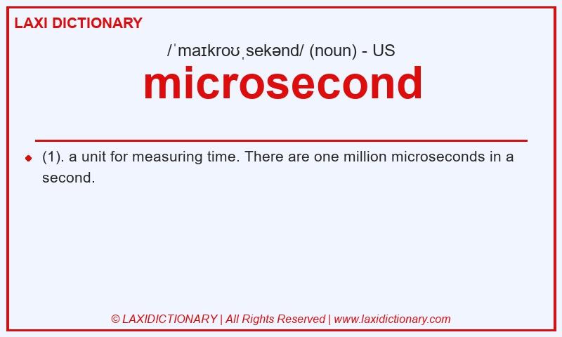 Definition microsecond in American English