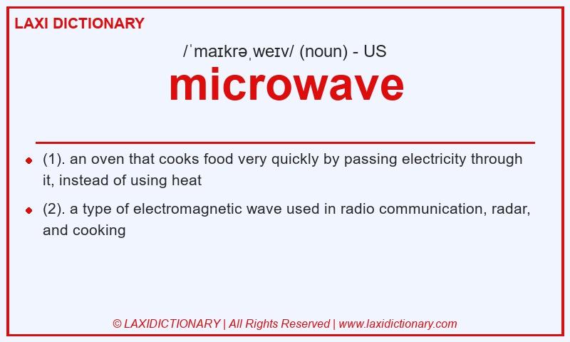 Definition microwave in American English