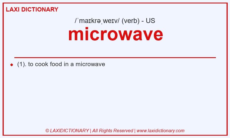 Definition microwave in American English
