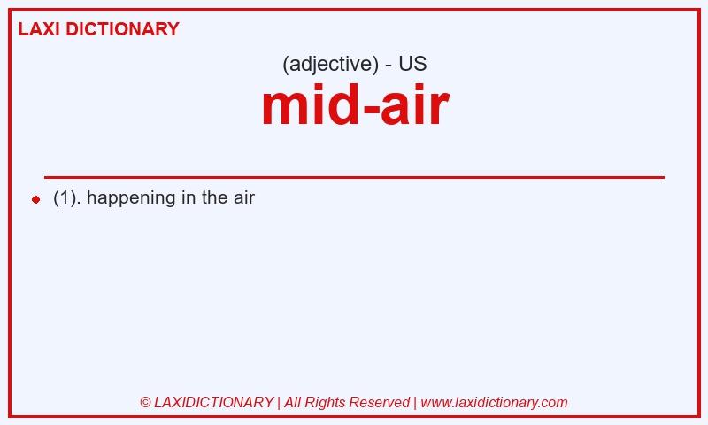 Definition mid-air in American English