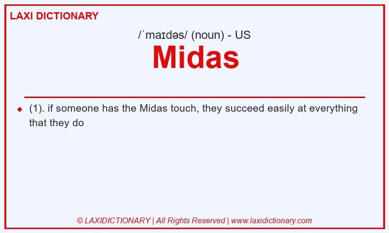 Definition Midas in American English