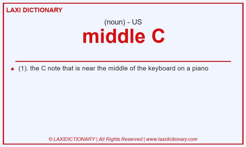 Definition middle C in American English