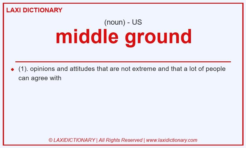 Definition middle ground in American English