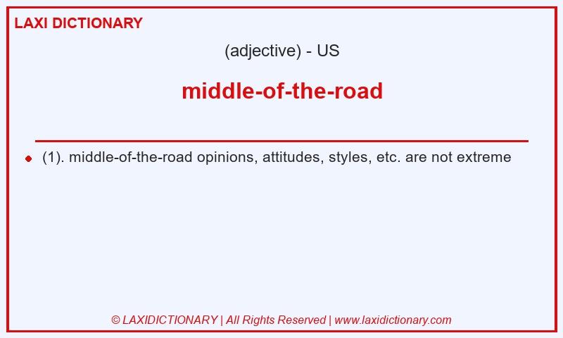 Definition middle-of-the-road in American English