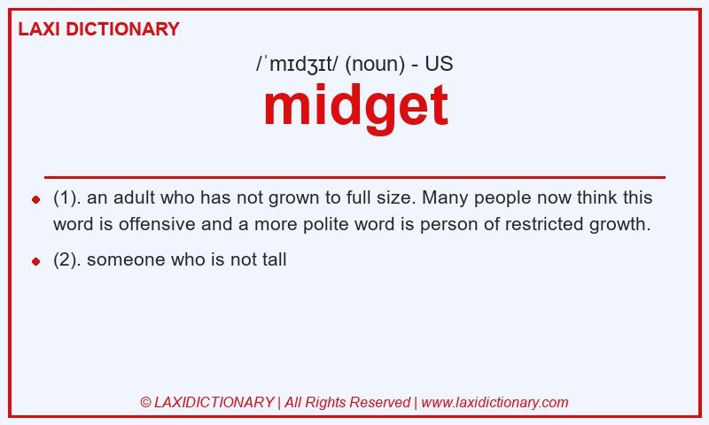 Definition midget in American English