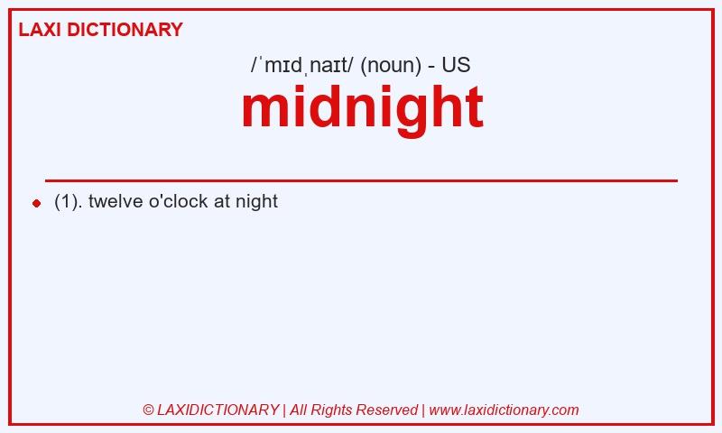 Definition midnight in American English