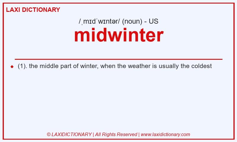 Definition midwinter in American English